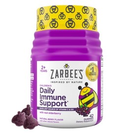 Zarbee Naturals Mighty Bee Gomitas Infantiles Saúco Vitamina Zinc Sabor Berry Suplemento Niños