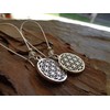 Flower of Life & Small Crystal Earrings in Transparent, Transparent