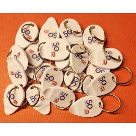 Ohio Lottery Ticket  Scratcher  Keychain Ring  50th  Year  Anniversary  Scraper