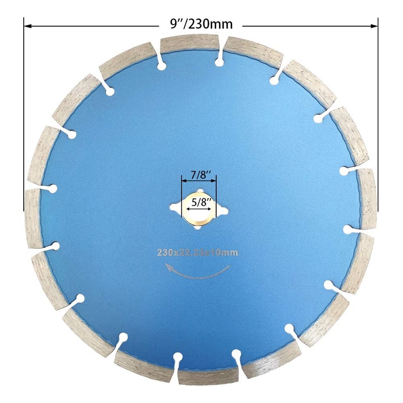 Meacase 230mm Segmented Diamond Cutting Disc for Concrete Masonry Brick