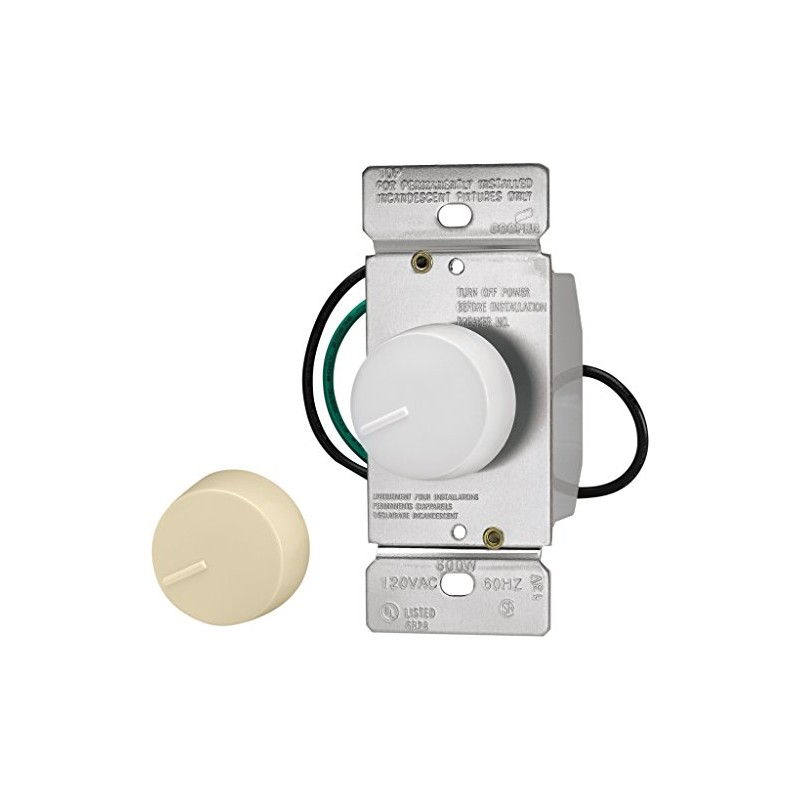 EATON RI06P-VW-K2 Core React Preset Rotary Dimmer, 600 W, 120