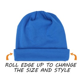 DRESHOW 5 Pack Unisex Baby Hats For Kids Cotton Skull Caps Soft Cute Knit Cap Baby Toddler Beanie for 6-60 Months