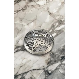3.25" Round Shower Drain - Starfish - Made of Stainless Steel