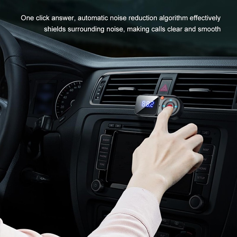 CLSSLVVBN ABS Handsfree Wireless Bluetooth 5.0 Car FM Transmitter Bluetooth