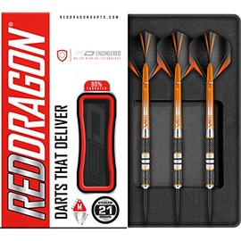 RED DRAGON Amberjack 2: 21g Tungsten Darts Set with Flights and Shafts (Stems)