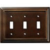 BRAINERD 126344 Wood Architectural Triple Toggle Switch Wall Plate /