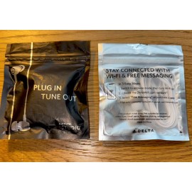 Delta AirlinesStudio Wired Earbuds "Plug In-Tune Out" - NEW- Unopened