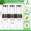 Nitial 2 Pieces Cereal Dispenser Wall Mounted 4.5L Triple Candy