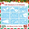 Scinzene Pack of 196 Christmas Window Decorations, PVC Window Decorations,