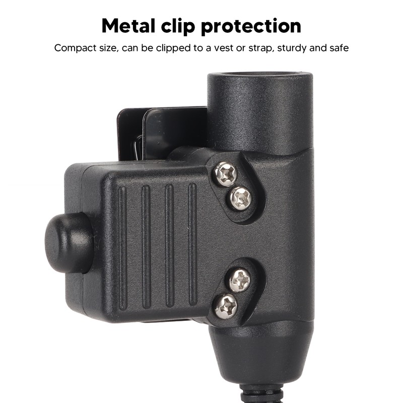 U94 PTT Adapter Cable 35.4in Walkie Talkie Headset Connector Cable
