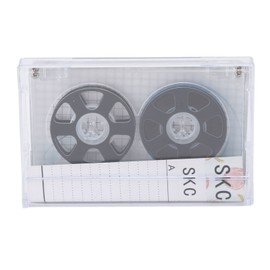 Reel to Reel Blank Cassette Tape 46 Minutes Normal Bias Low Noise High Output Transparent Sound Recording Cassette Tape Black