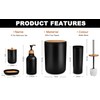 KASUNTING Black Bathroom Accessories Set 8 PCS, Matte Black Bathroom