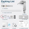 Herogo Touchless Bathroom Sink Faucet, Automatic Sensor Brushed Nickel Waterfall