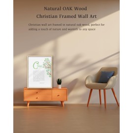 KensTro Natural OAK Wood Christian Framed Wall Art, 12x16IN Nursery Decor,Inspirational Bible Verse Print with My Child Prayer,Beige Set of 1 Fits Christian Boys Girls Room for Child's Bestwish Gifts