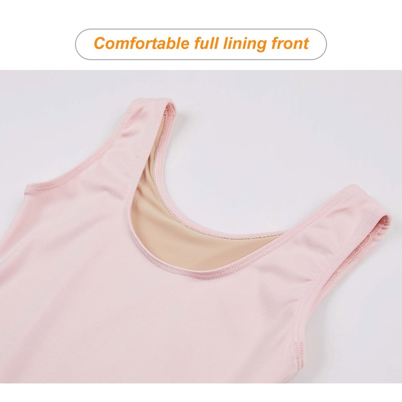 Danswan Leotardos para niñas, danza, ballet, gimnasia, leotardo (niños/grandes), Rosa