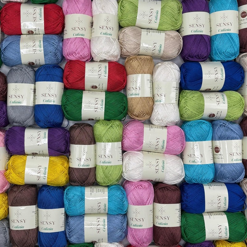 Sensy Calinia Yarn,%100 Mercerized Giza Cotton Yarn, Amigurumi Yarn, 134