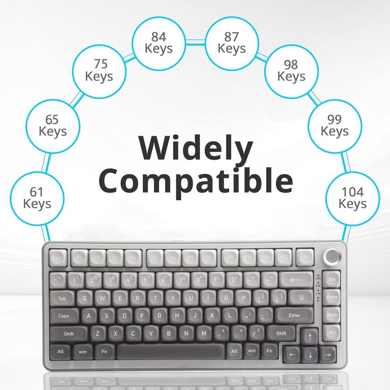 AKepopery 134 Keys MOA PBT Keycaps Set for Cherry Gateron
