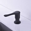 BZOOSIU Kitchen Sink Soap Dispenser Black Solid Brass Pump Head