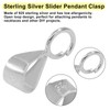 Murtenze 6 Pack Sterling Silver Slider Pendant Clasp, 925 Silver