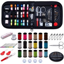HOUSEEIGHT Small Sewing Kit-73 Pcs Needle & Thread Kit Includes 18 Strong Threads,30 Needles,and Other Sewing Accessories Travel Sewing Kits for Adults UK Emergency Mini Sewing Kit for Beginners…