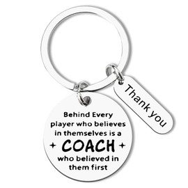 Coach Appreciation Keychain - Thank You Gifts for Basketball, Baseball Trainers, Captains, Cheerleaders - Birthday and Retirement Gift Ideas for Men and Women