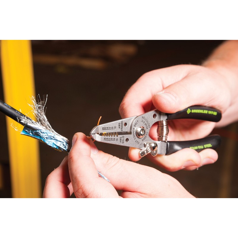Greenlee 1917-SS Stainless Wire Stripper and Cutter, 16-26AWG, 6-Inches
