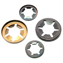 Starlock Washers For Shaft Retaining Push On Clips 2mm - 25mm Spring Steel Star Lock (20, 6mm)