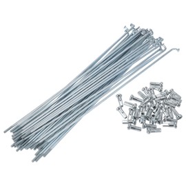 TUCKBOLD Bicycle Spokes Bike Wheel Spokes Silver Tone Nipple 1 Set 13G 191mm Length 45 Steel Galvanized