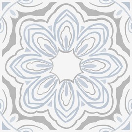 FloorPops FP3827 Morris Peel & Stick Floor Tiles, Grey