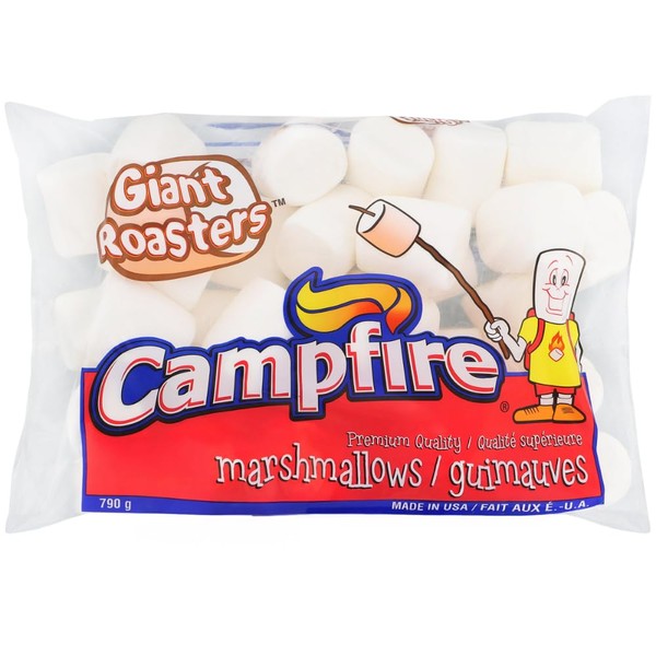 Campfire Giant Roasters Marshmallows (790g) - Extra-Large, Gluten-Free, Fat-Free, Allergen-Friendly