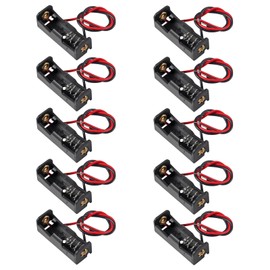 AEDIKO 10pcs A23 Battery Holder 23A Battery Holder with Wire 12V Battery Holder Spring Clip Case Black Plastic Housing