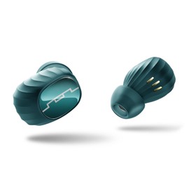 SOL REPUBLIC Amps Air Totally Wireless Bluetooth Earbuds – Premium Sound, Sweat & Rain Resistant, 2200mAh Portable Phone Charger, Music & Siri Control, Secure Fit for Workouts, SOL-EP1190TL Teal