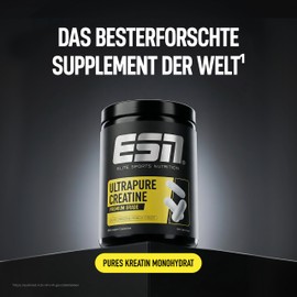 ESN Ultrapure Creatine Monohydrate, 300 Capsules, 100 Servings, Creatine Capsules, Microfine & Perfectly Soluble, Vegan, Made in Germany