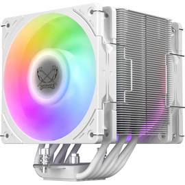 Scythe Mugen 6 CPU Air Cooler, Intel LGA1700, LGA1151, AMD AM5, AM4 Support,120mm, Single Tower, Aluminium Top Cover (Scythe Mugen 6 Dual White ARGB Fan)
