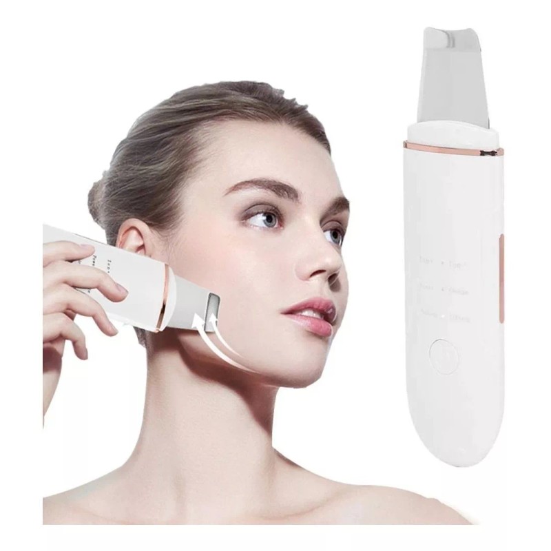 Makegina Limpiador Facial Peeling Ultrasónico Portatil Skin Scrubber