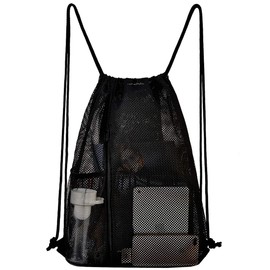 USPECLARE Heavy Duty Mesh Drawstring bag for Soccer Ball，Beach Toys -Drawstring Backpack Sports Gym Bag