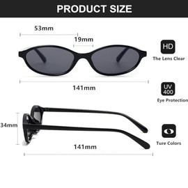 VVQWCY Retro Sunglasses Women's Oval Sunglasses Woman Accessories Sunglasses for Men and Women