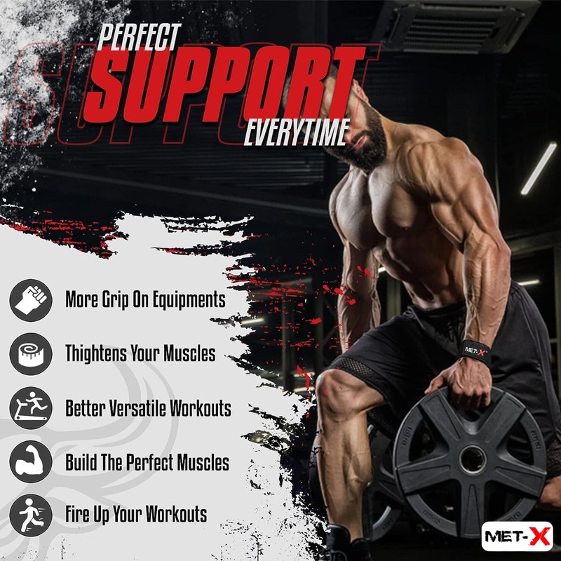 Met-X Weight Lifting Straps for Men & Women, Hand Grip