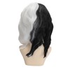Black and White Short Wavy Wig Women Cosplay Party Shoulder