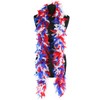 Red, White & Blue Feather Boa 80g Deluxe Turkey Feather