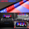 TeddyTT Red Blue Strobe Police Lights Bar Directional Traffic Advisor