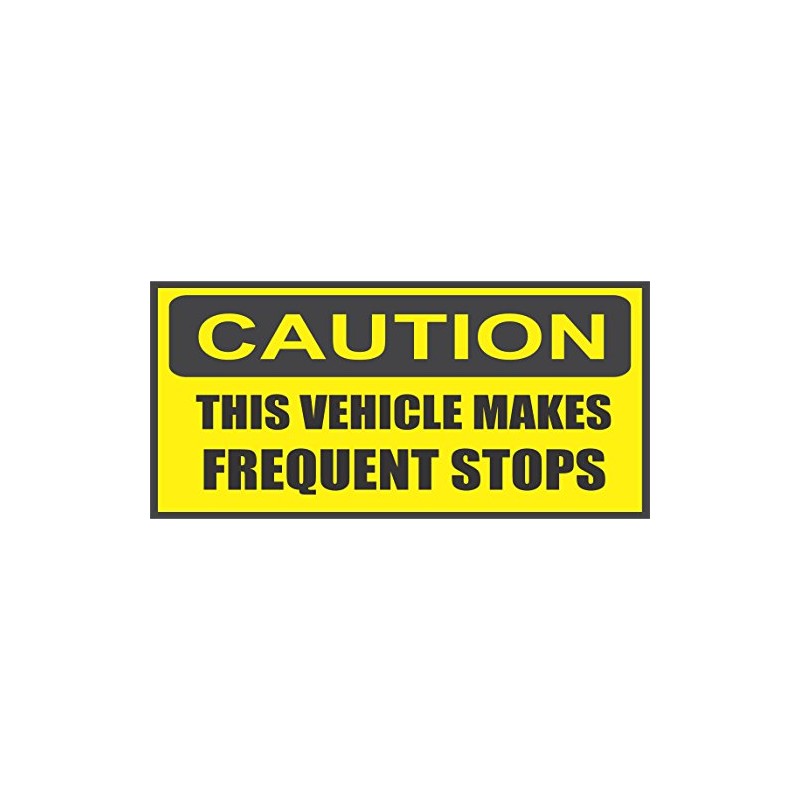 Caution This Vehicle Makes Frequent Stops Off Road Bumper Sticker
