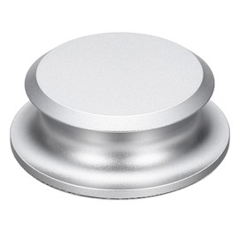 sourcing map Vinyl Record Weight Stabilizer,172g/6oz Aluminum Record Clamp Weight Disc Stabilizer 2.7"x1" Turntable Vibration Damper Reducer for LP Players,Silver