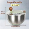 5.3Qt Stainless Steel Salad Spinner, Vegetable Lettuce Spinner With Stop
