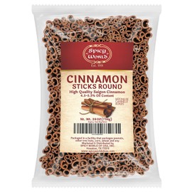 Spicy World Cinnamon Sticks 1.75 Pound Bulk Bag - 150 to 175 Sticks - Strong Aroma, Perfect for Baking, Cooking & Beverages - 3+ Inches Length - Cassia Saigon Cinnamon from Vietnam 28 Oz