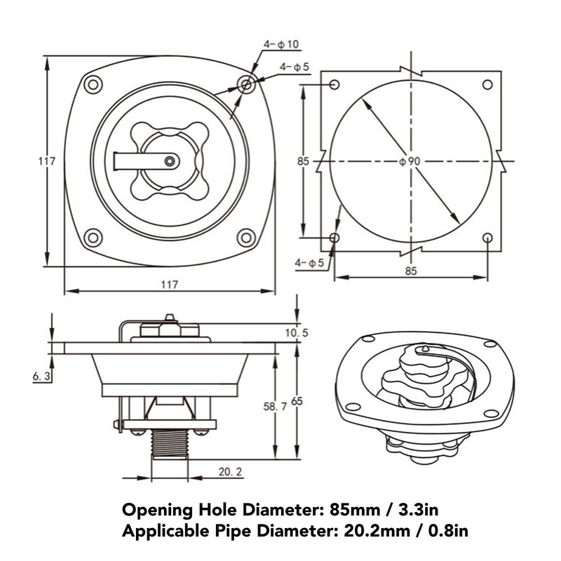 Rv Wall Mount Water Inlet Pressure Regulated City Water Entry