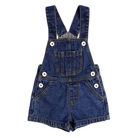 Kidscool Space Baby Boys Denim Shorts,Toddler Girls Soft Jeans Summer Shortalls,Blue,12-18 Months