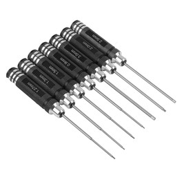 7PCS Hex Screw Driver Kit Set, RC Screwdriver Tools Kit Set, 0.9mm 1.27mm 1.3mm 1.5mm 2.0mm 2.5mm 3.0mm for RC Model Helicopter Boat Cars