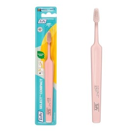 TePe Select Medium Toothbrush, Adult Medium-Bristle Toothbrush with Compact Tapered Head and Angled Neck, Pack of 1