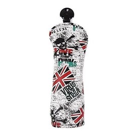 Golf Headcover Utility UT Waterproof with Conversion Doug Skull / USA / England Flag / Camo (Skull England x Red)